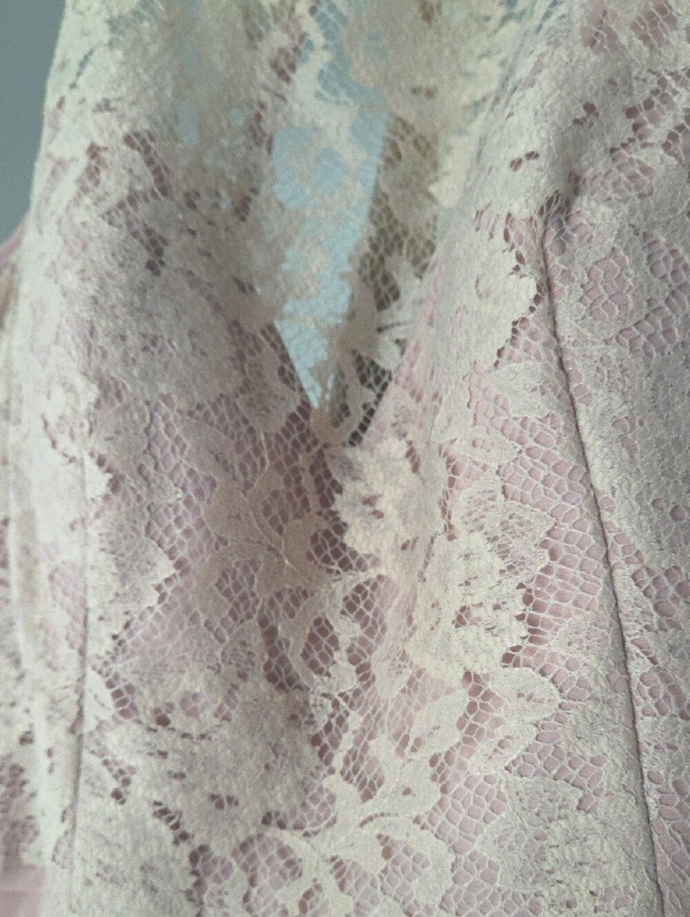 Bari Jay Blush Pink Lace Bodice A-Line Gown - Picture 6 of 6
